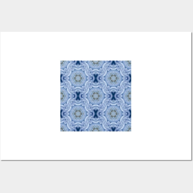 Digital Abstract Blue Pattern Wall Art by dianecmcac